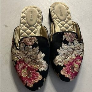 Black Floral Women's Shoes